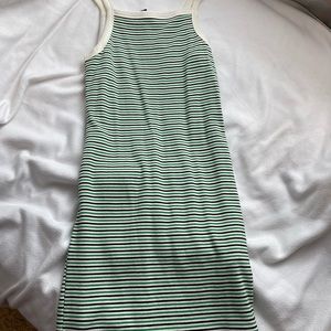 Forever 21 black, white, and green strip dress size large